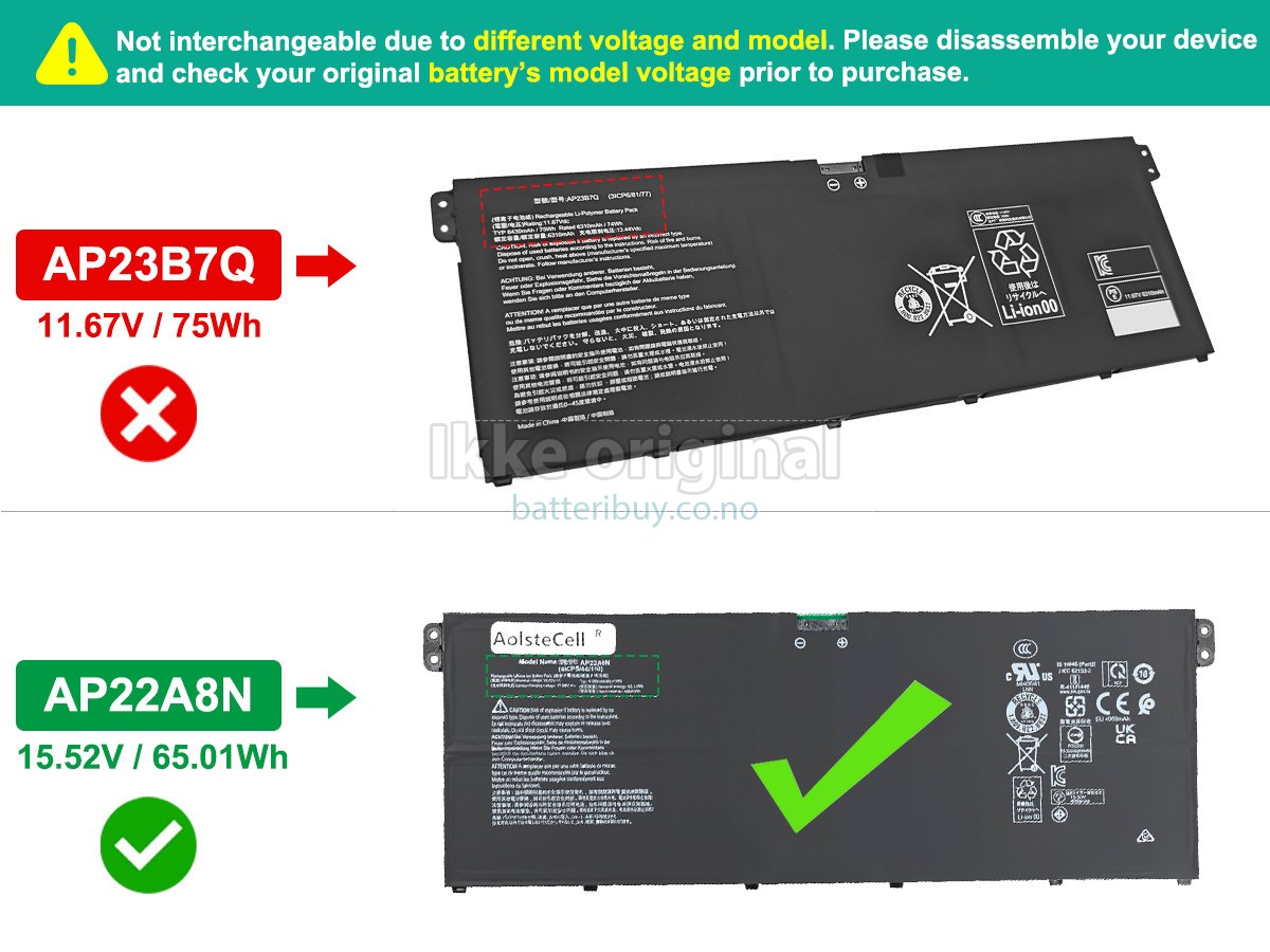 Acer SWIFT 14 AI SF14-61T-R49D batteri