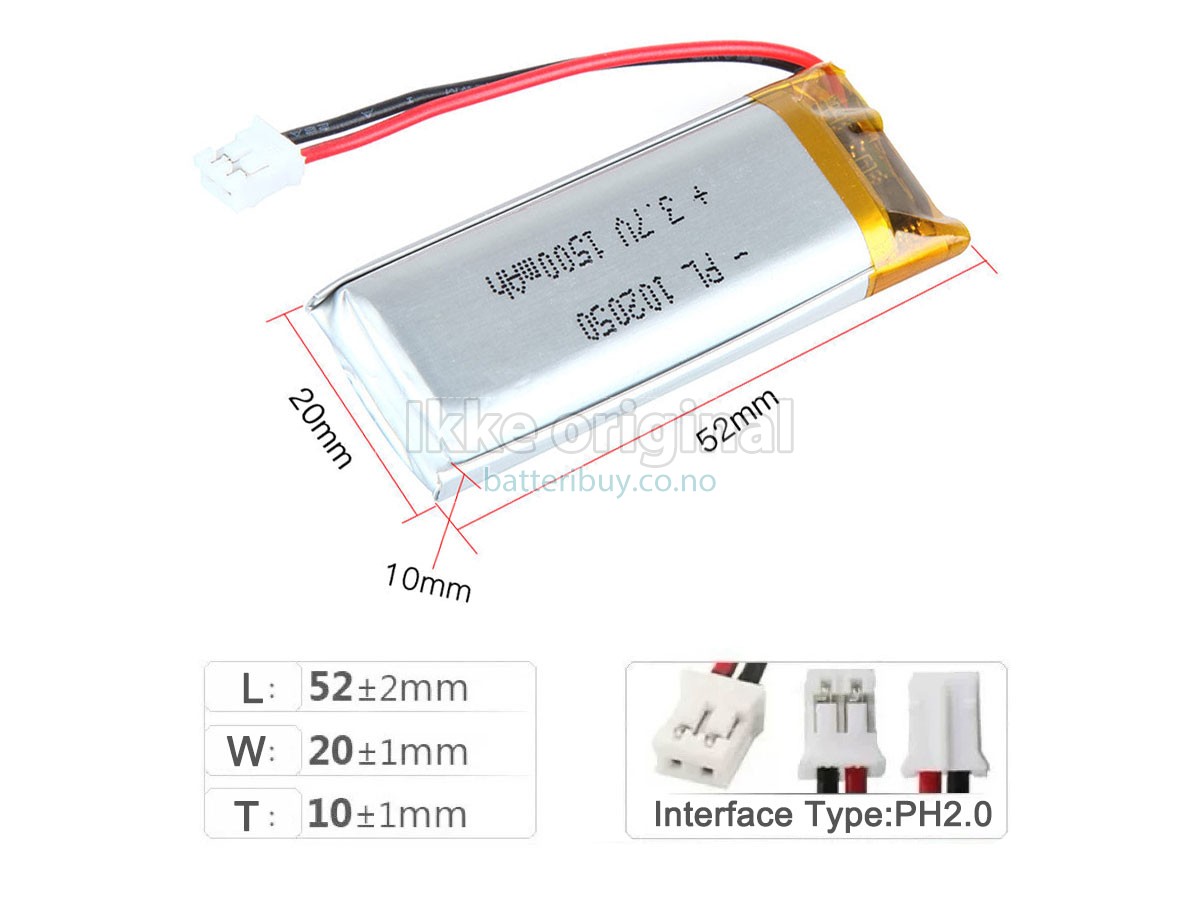 AolsteCell 102050 batteri