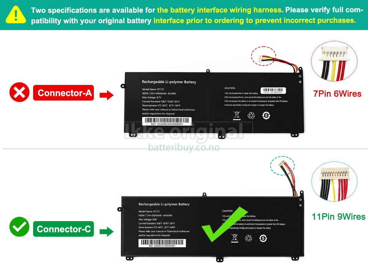 AolsteCell XT173 batteri