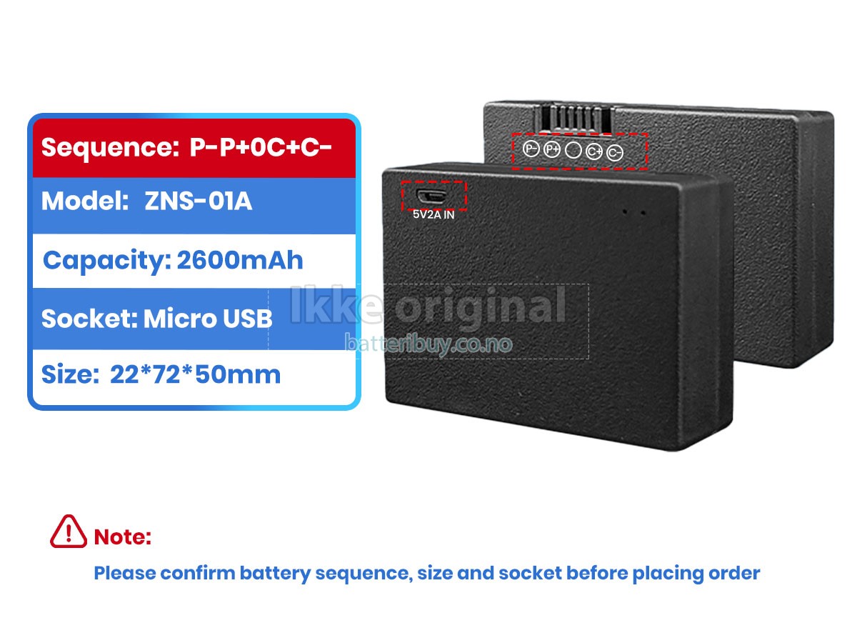 AolsteCell ZNS-01A batteri