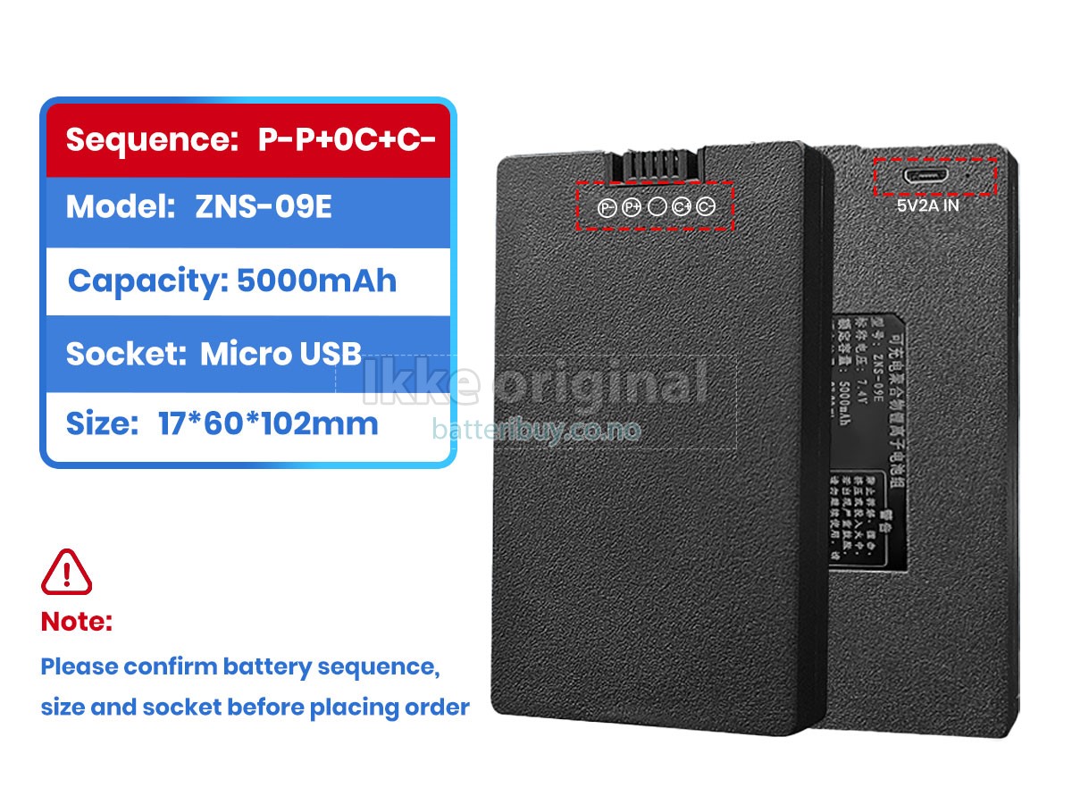 AolsteCell ZNS-09E batteri