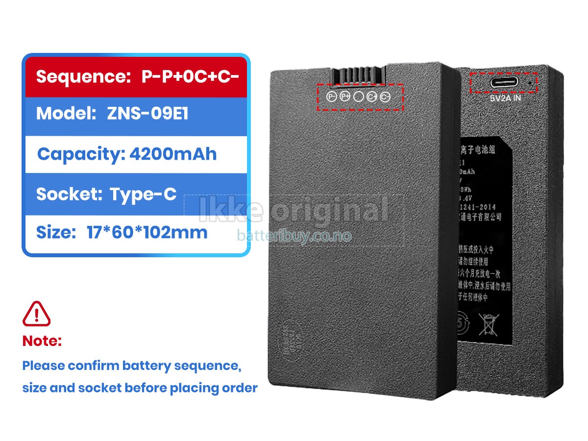 AolsteCell ZNS-09E1 batteri