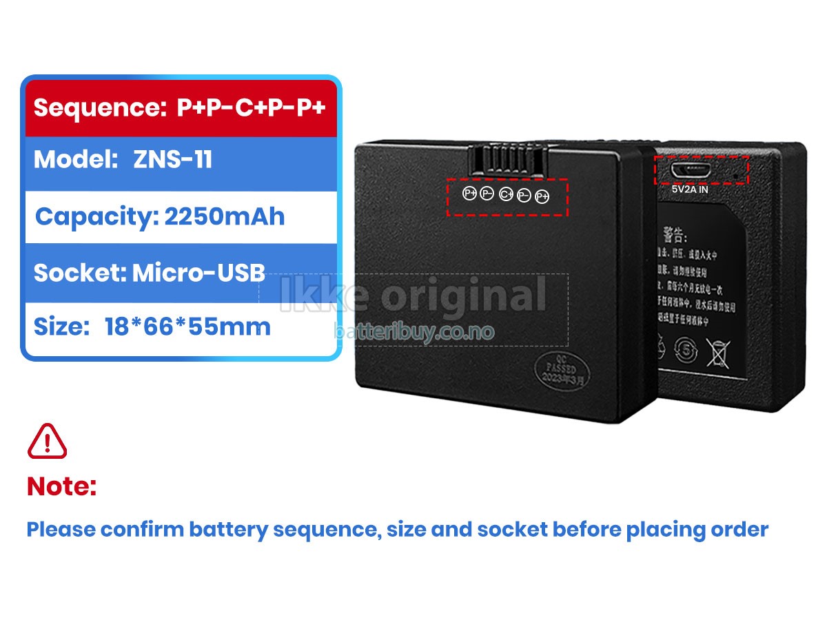 AolsteCell ZNS-11 batteri