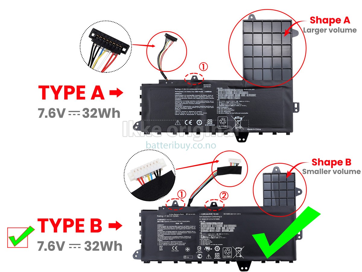Asus VivoBook R417MA batteri