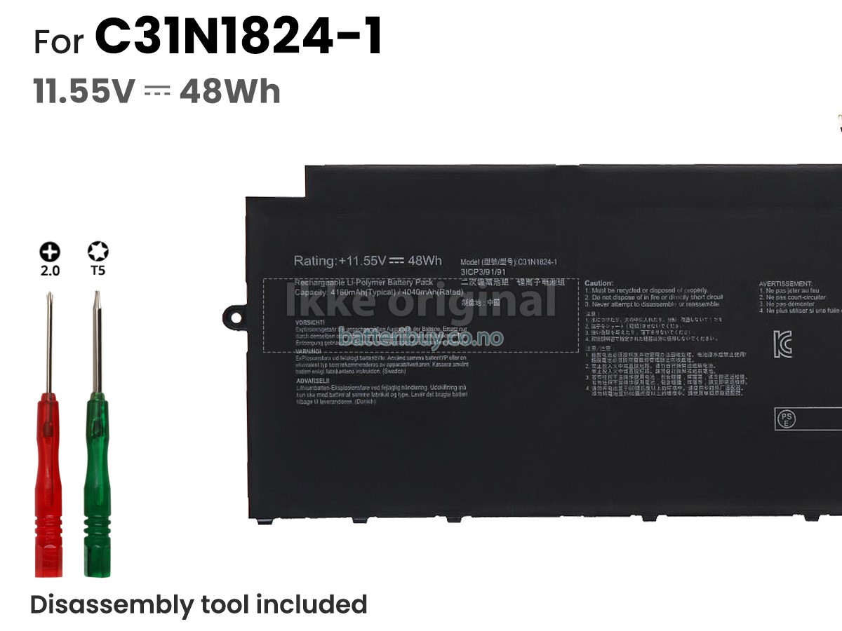 Asus Chromebook Flip C433TA-AJ0199 batteri