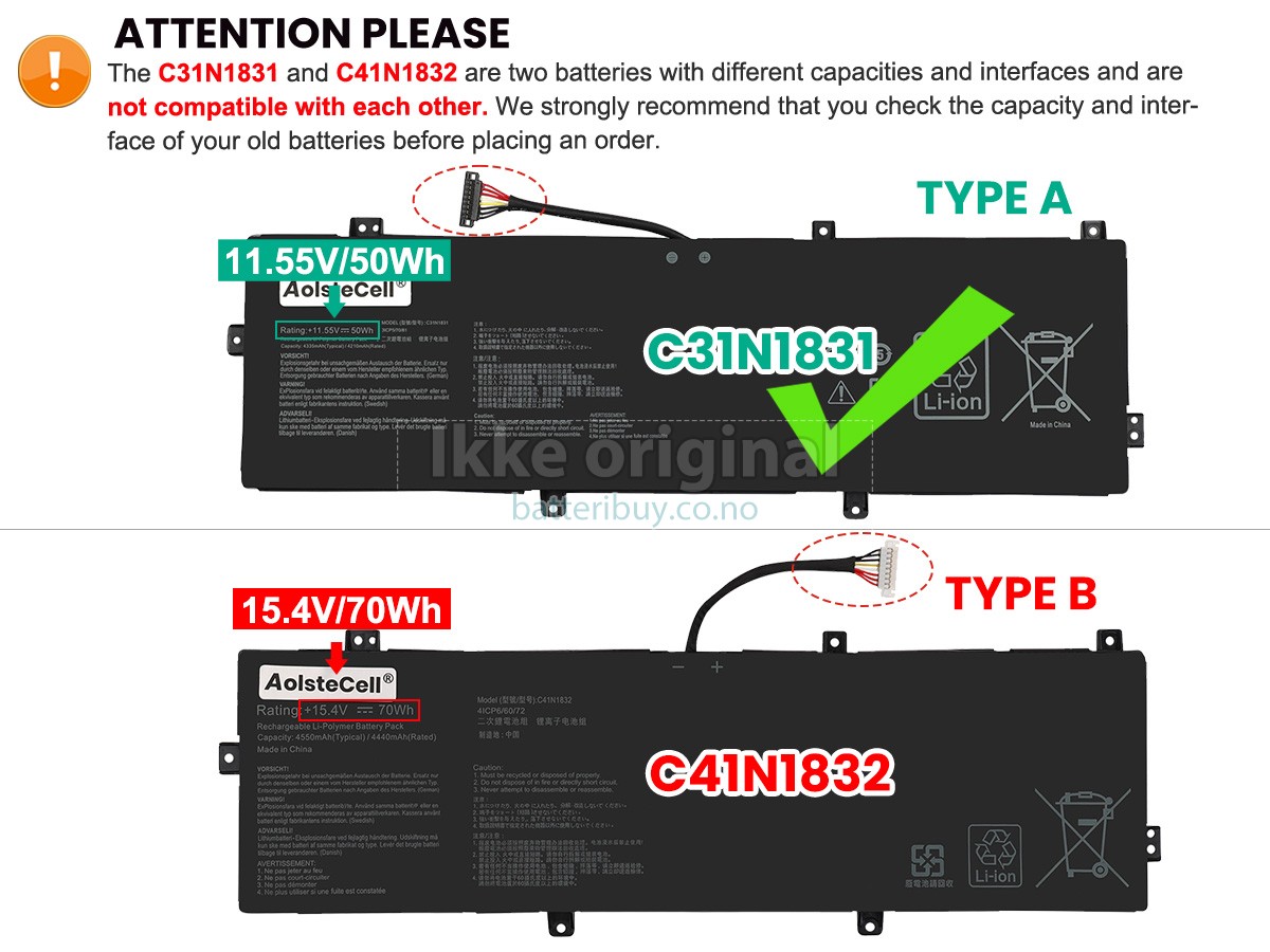 Asus P3540FB batteri
