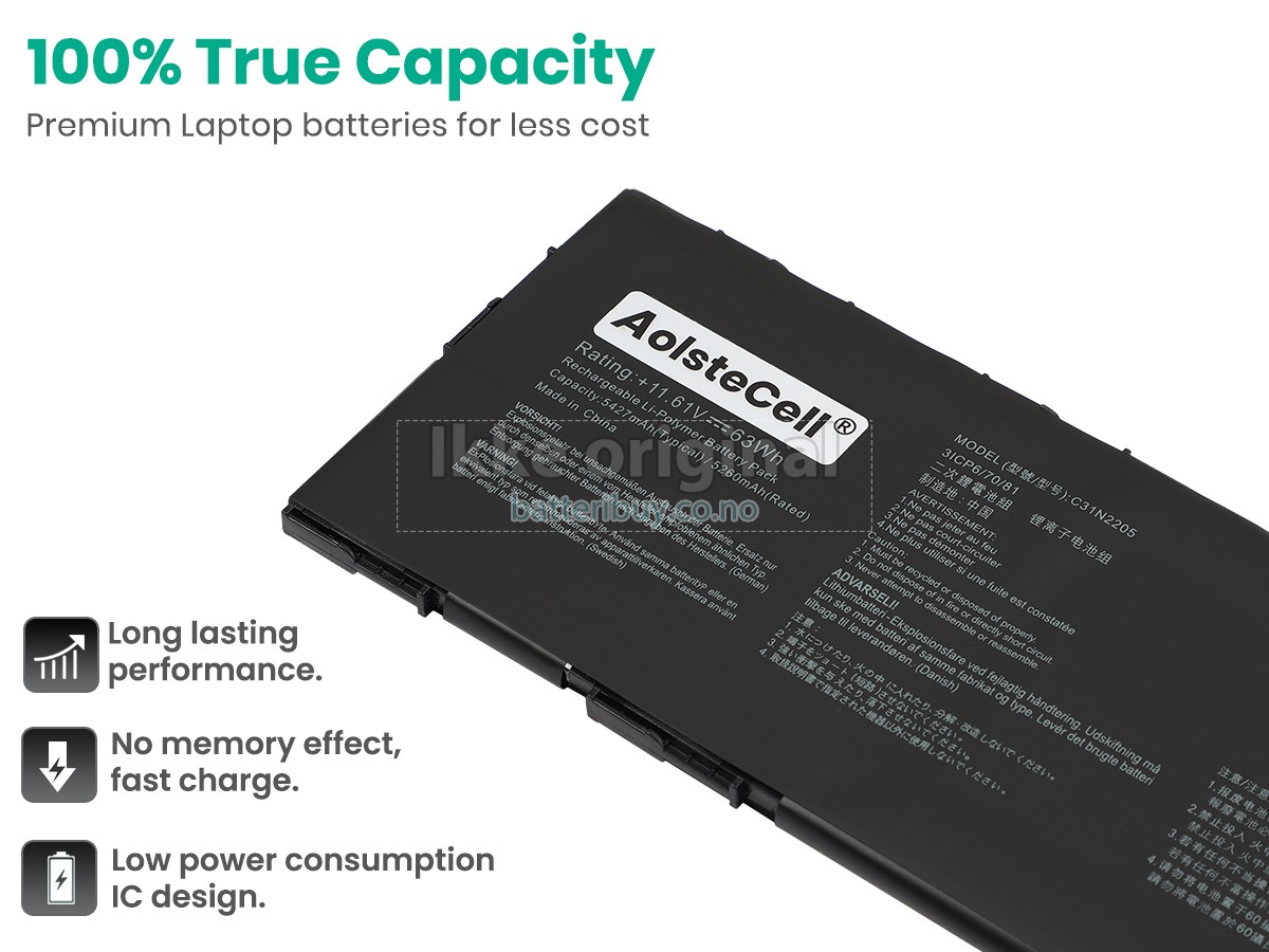 Asus Chromebook CX34 Flip CX3401FBA batteri