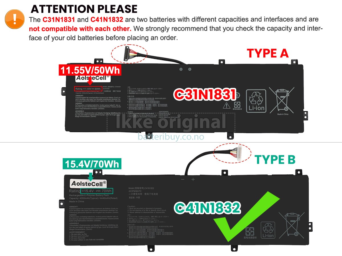 Asus P3540FB batteri
