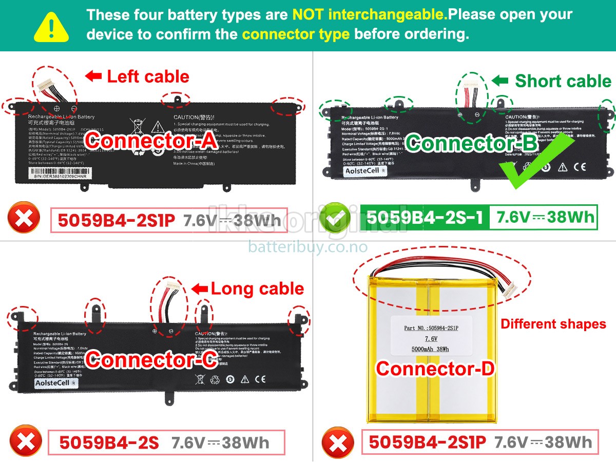 CHUWI 5059B4-2S1P batteri