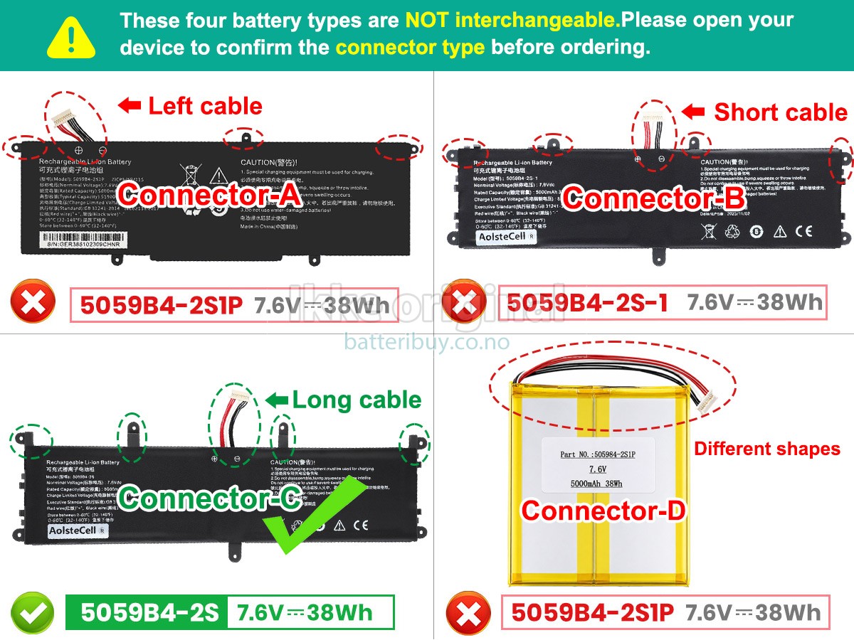 CHUWI 5059B4-2S1P batteri