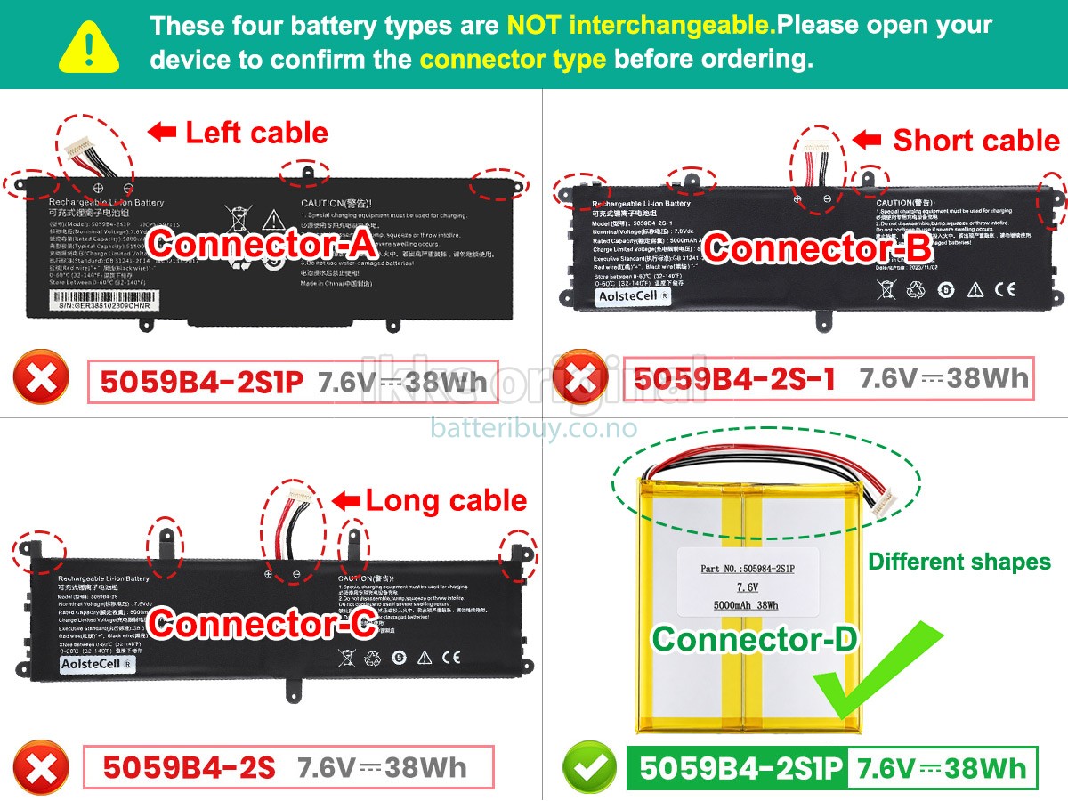 CHUWI 5059B4-2S1P batteri