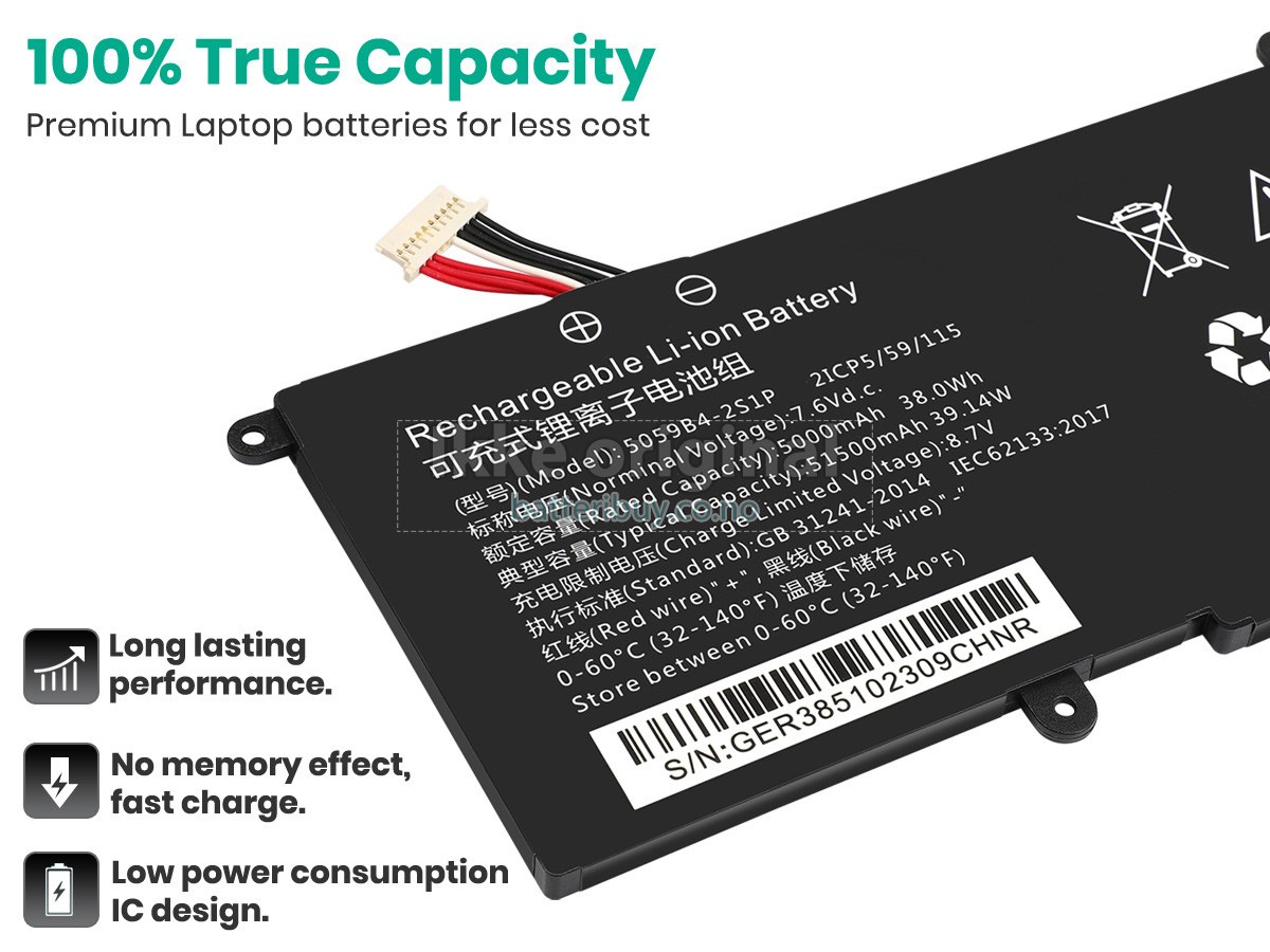 CHUWI 5059B4-2S-1 batteri