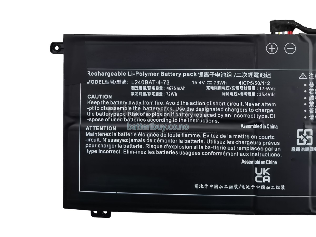 Clevo 6-87-L240S-74B00 batteri