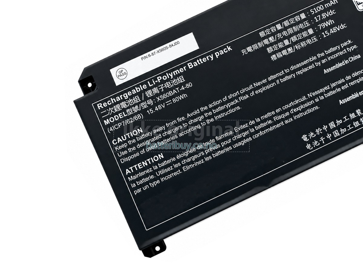 Clevo 6-87-X560S-81N00 batteri
