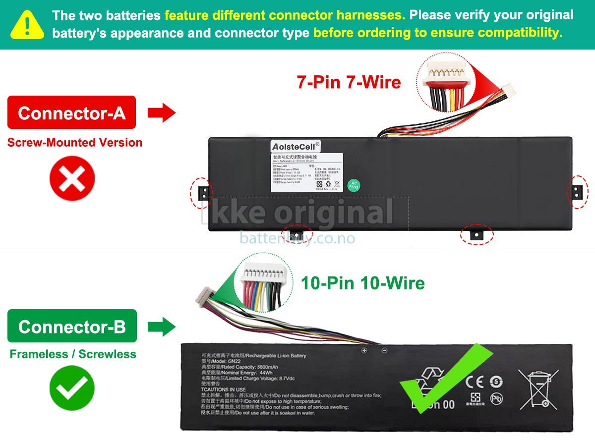 DERE Q15A batteri