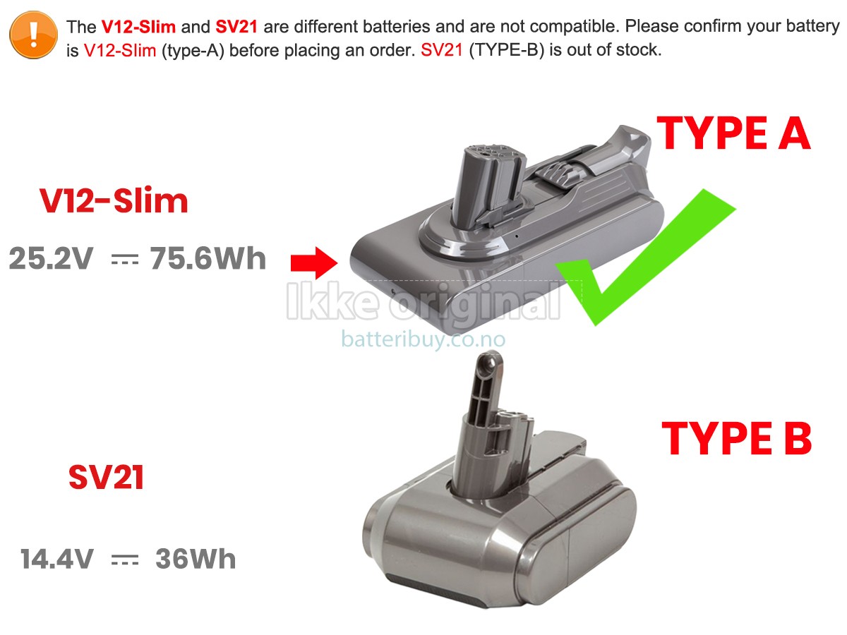 Dyson V12 SLIM batteri