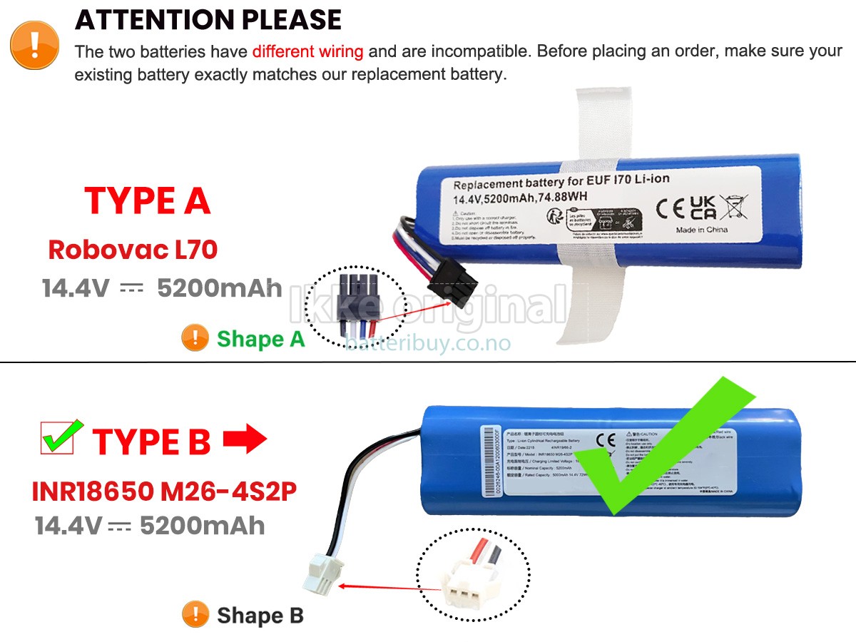 Eufy INR18650M26-4S2P batteri