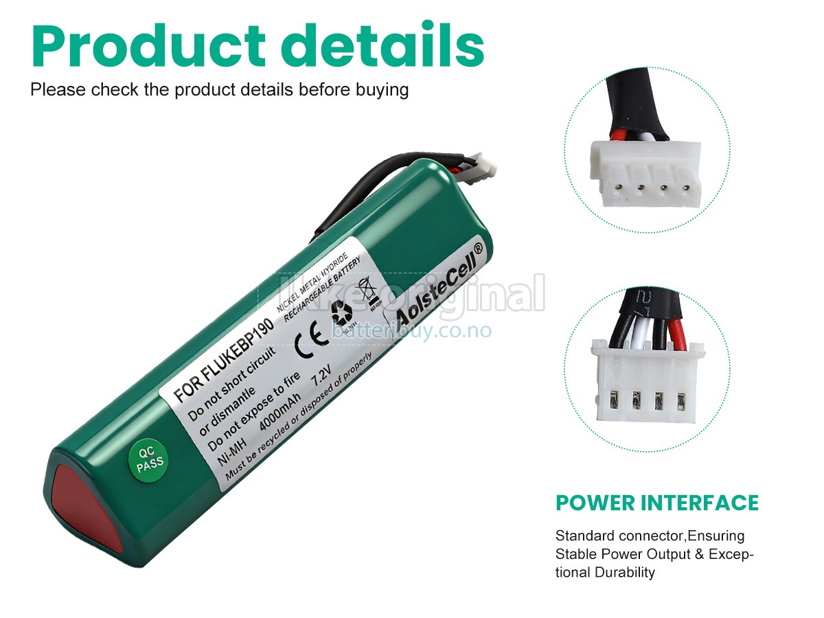 FLUKE 190C batteri