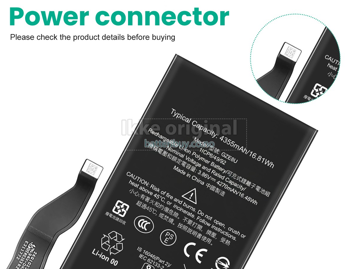 Google PIXEL 7 batteri