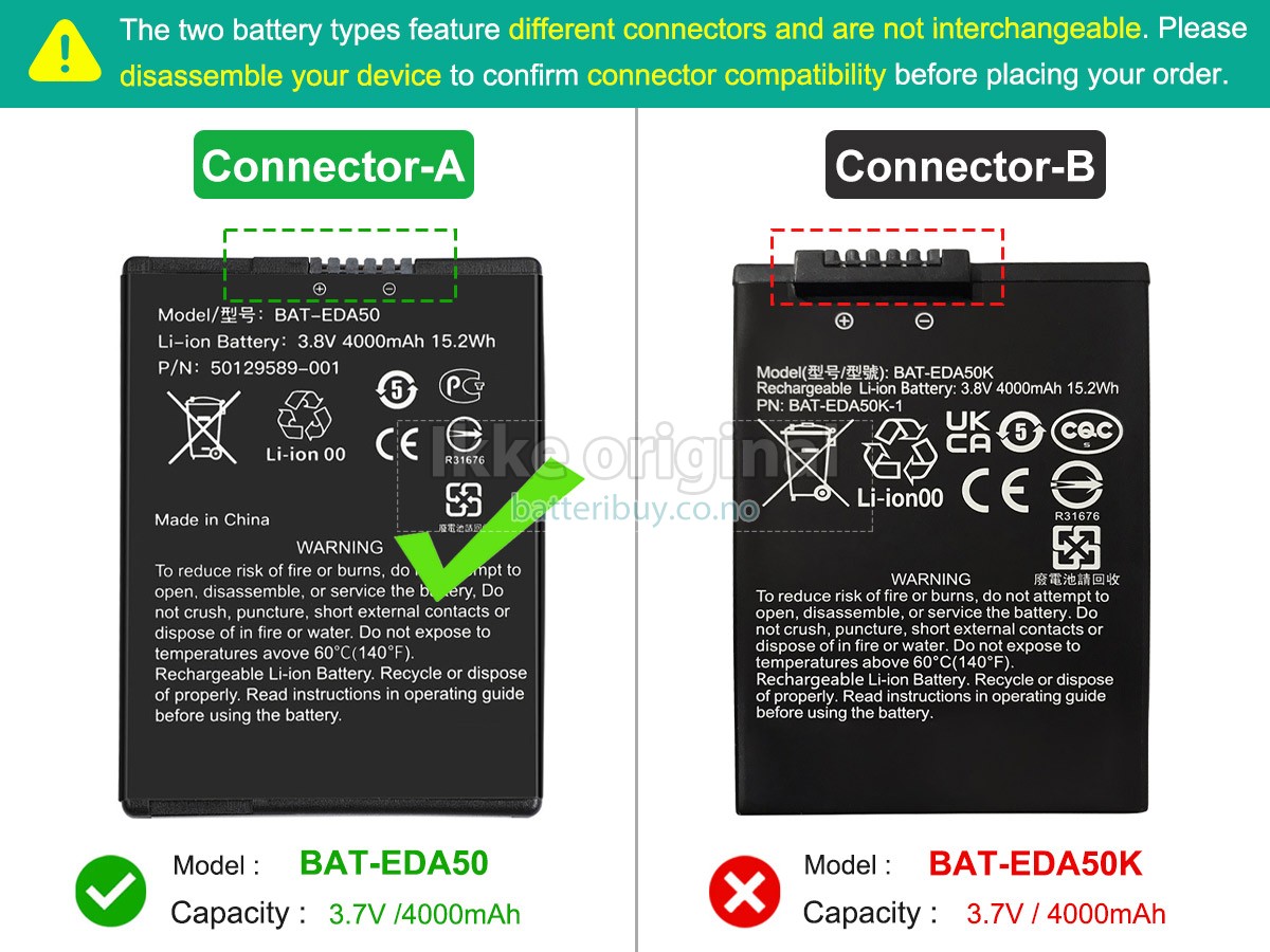 Honeywell EDA50HC batteri