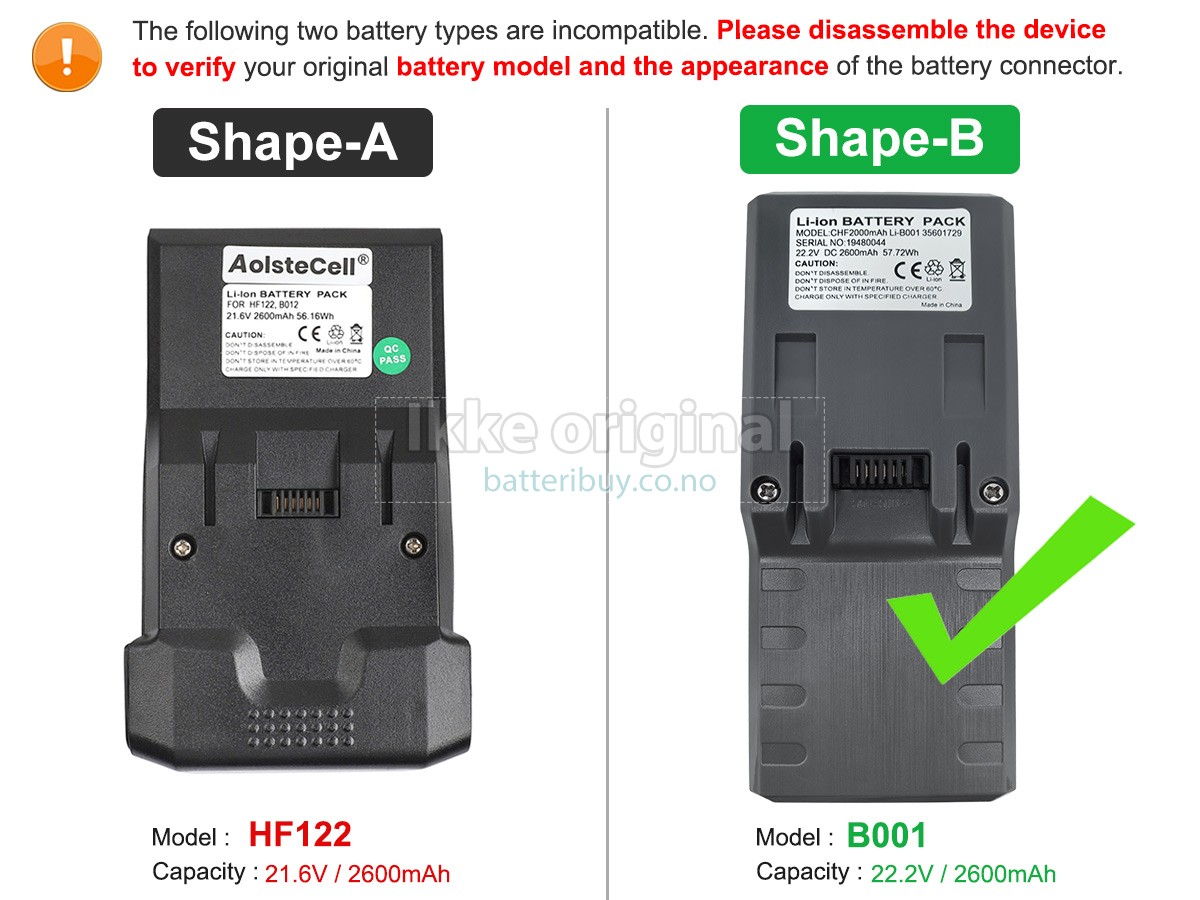 Hoover FD22G011 batteri
