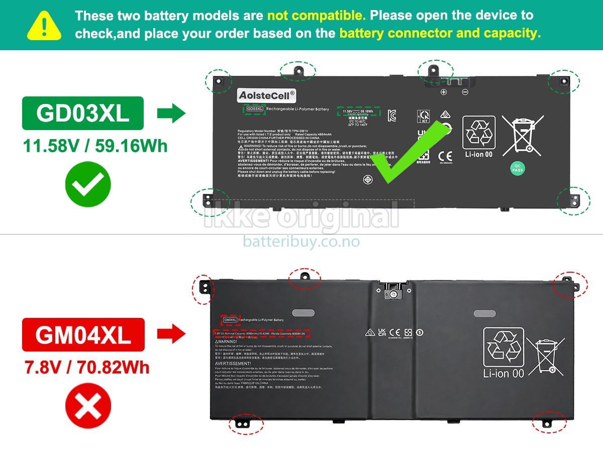 HP OmniBook X 14-KA0010CA batteri
