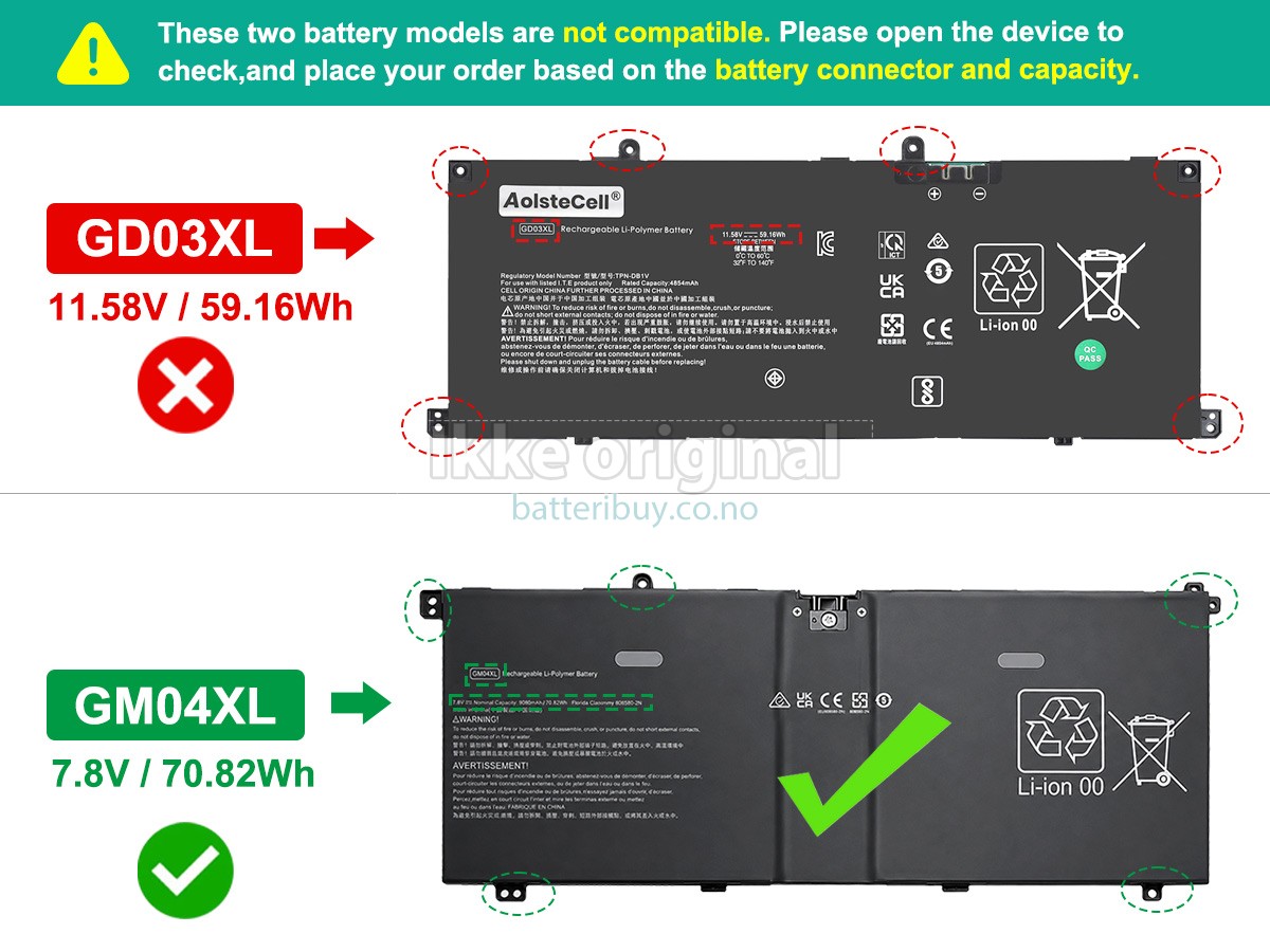 HP OmniBook X 14-KA0010CA batteri