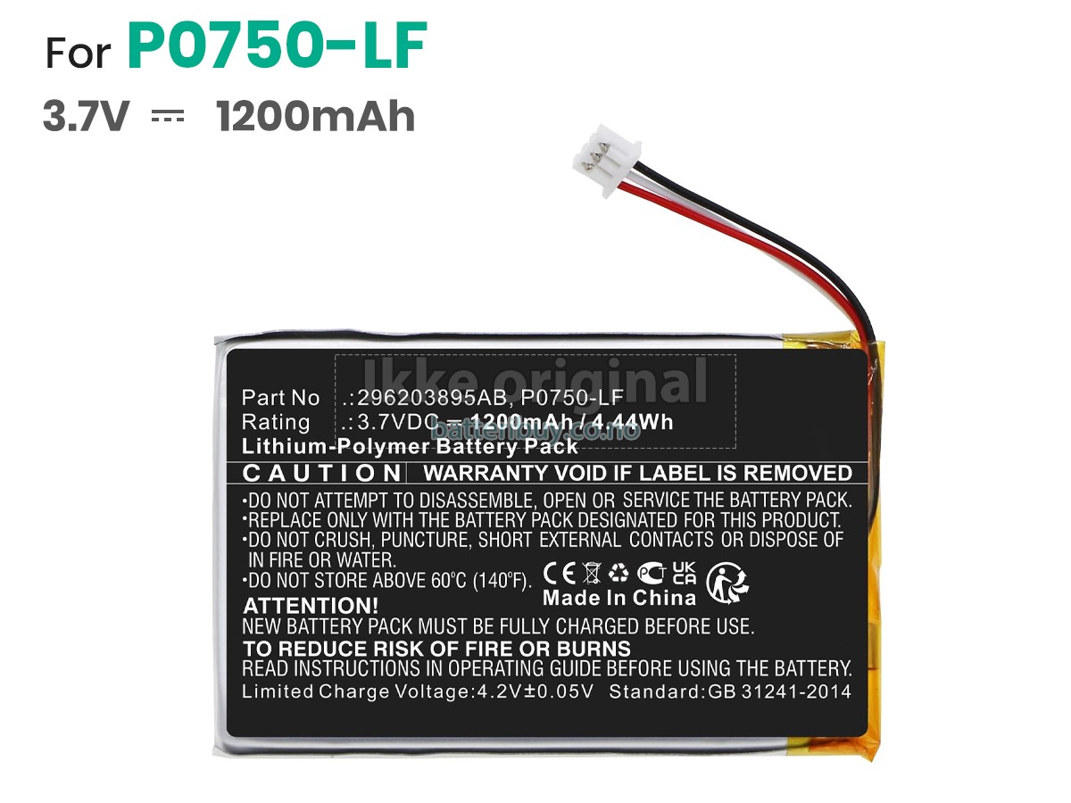 Ingenico P0750-LF batteri