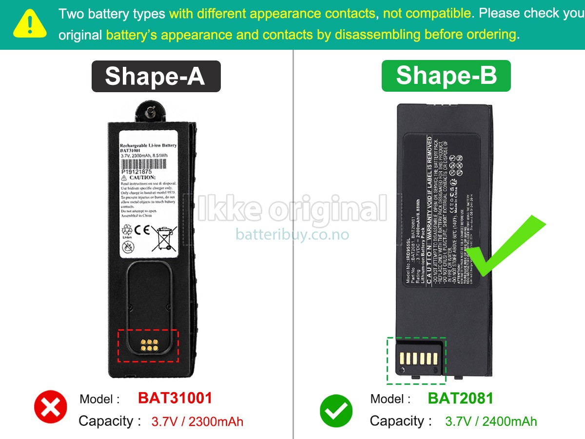 Iridium BAT31001 batteri
