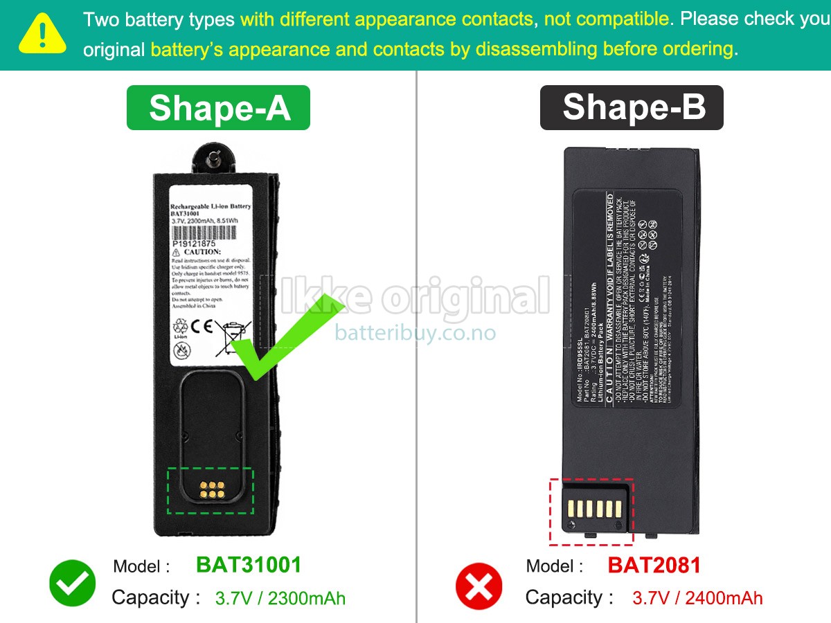 Iridium BAT31001 batteri