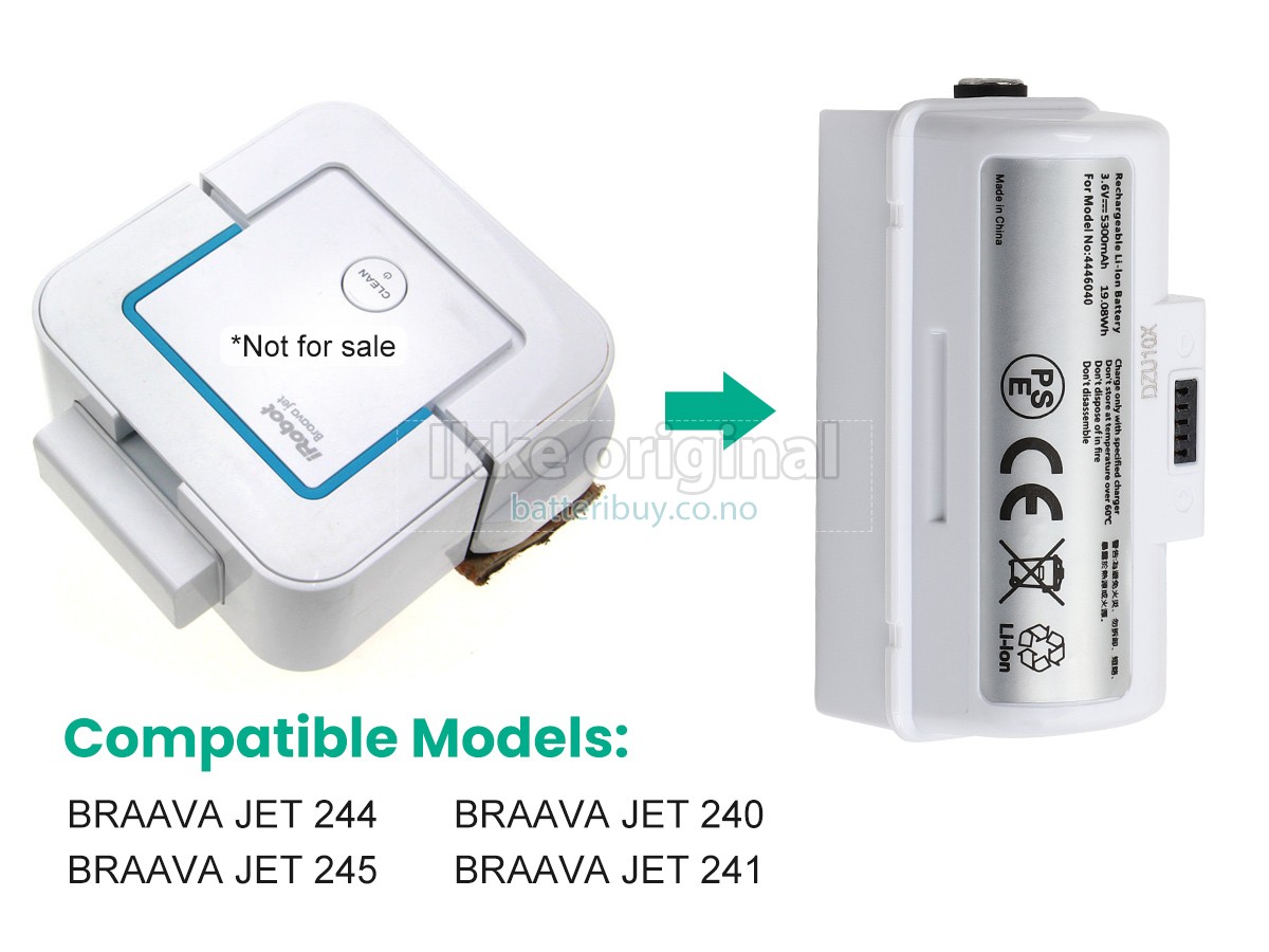 iRobot BRAAVA JET 240 batteri