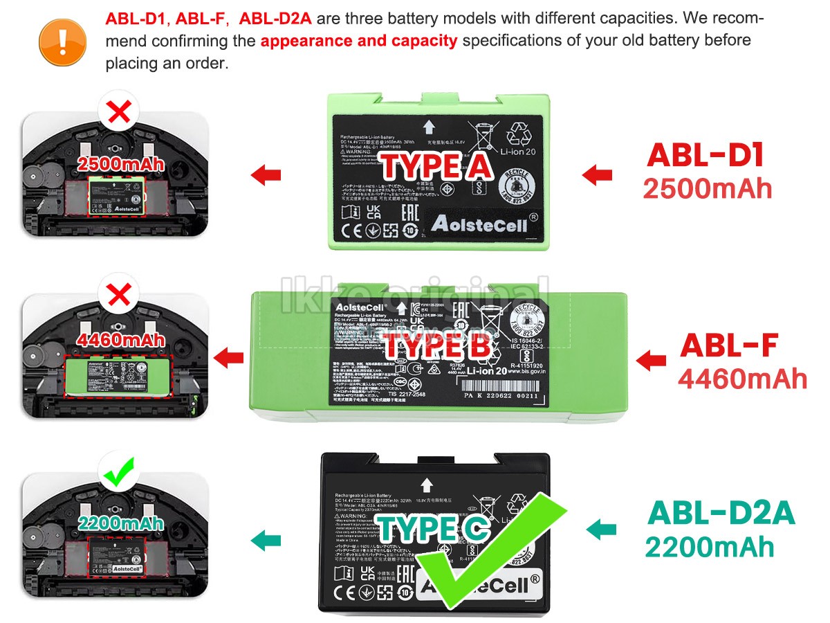 iRobot ABL-D1 4INR19/65 batteri