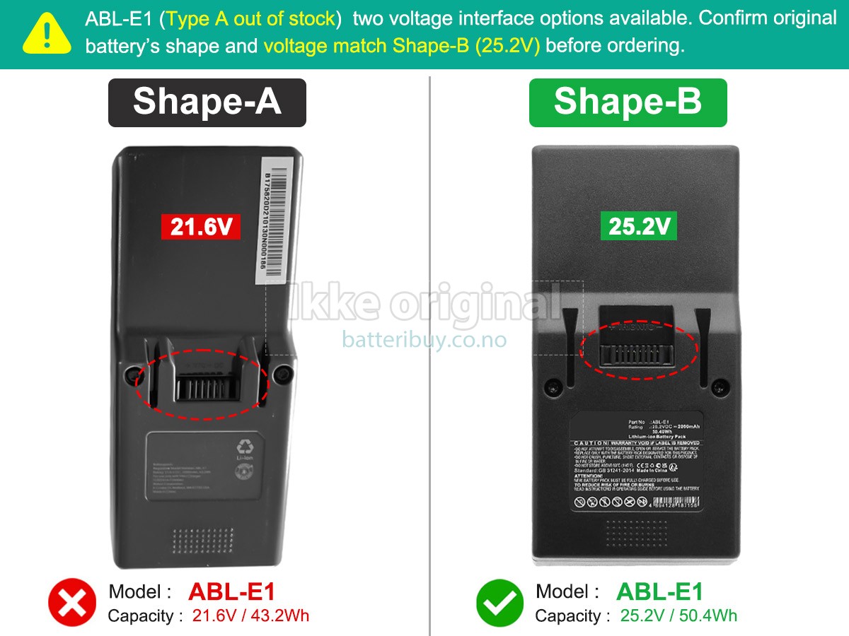 iRobot ABL-E1 batteri
