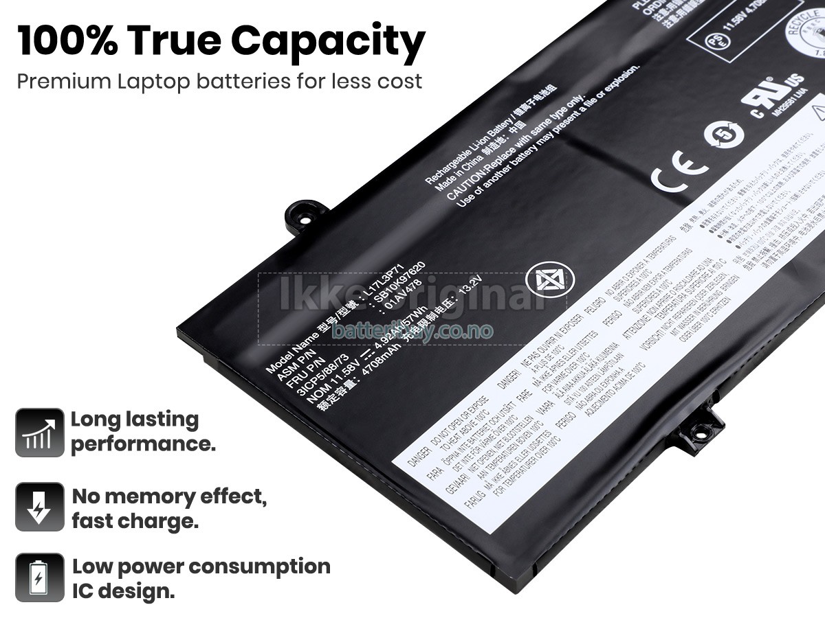 Lenovo ThinkPad T480S-20L80030MZ batteri