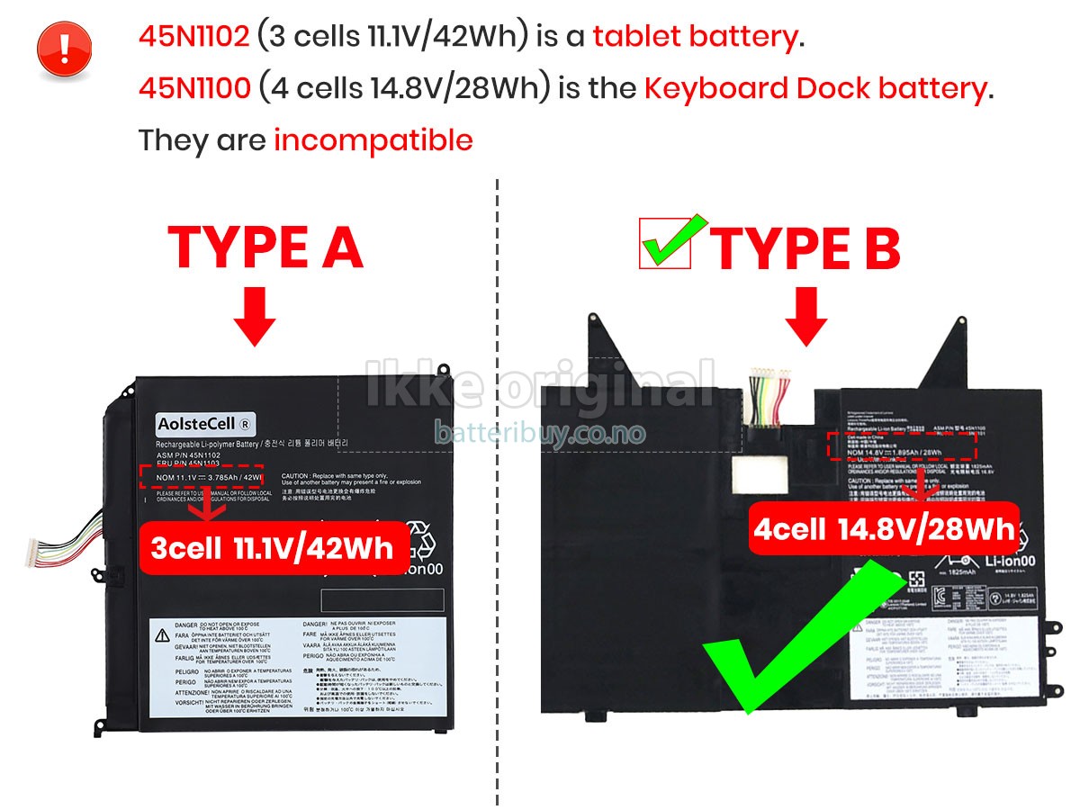 Lenovo ThinkPad HELIX 3701-43G batteri