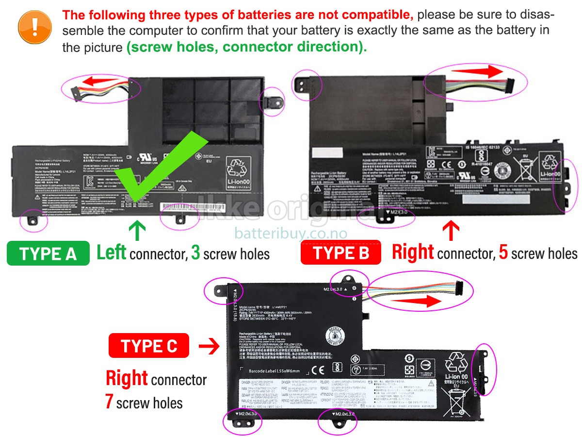 Lenovo L14M2P21 batteri
