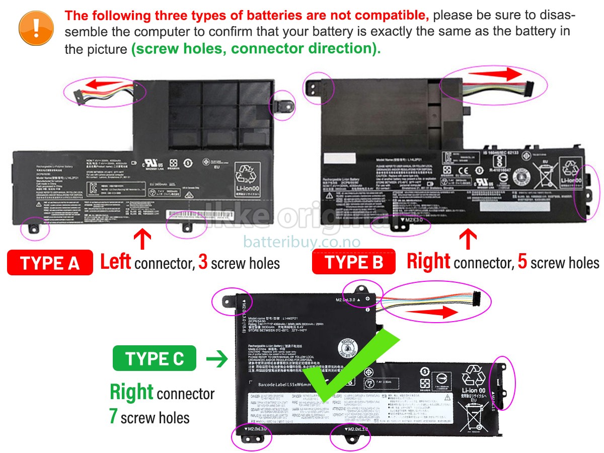 Lenovo L14M2P21 batteri