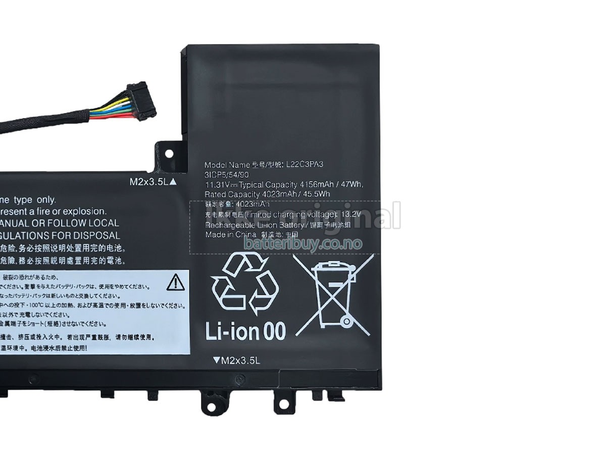 Lenovo L22L3PA3 batteri