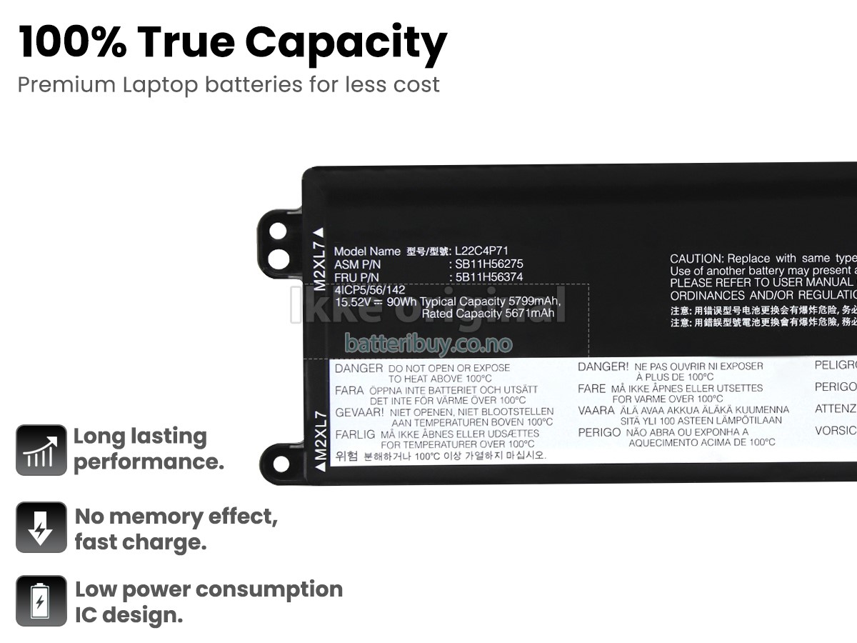 Lenovo ThinkPad P16V GEN 1-21FE000LIX batteri