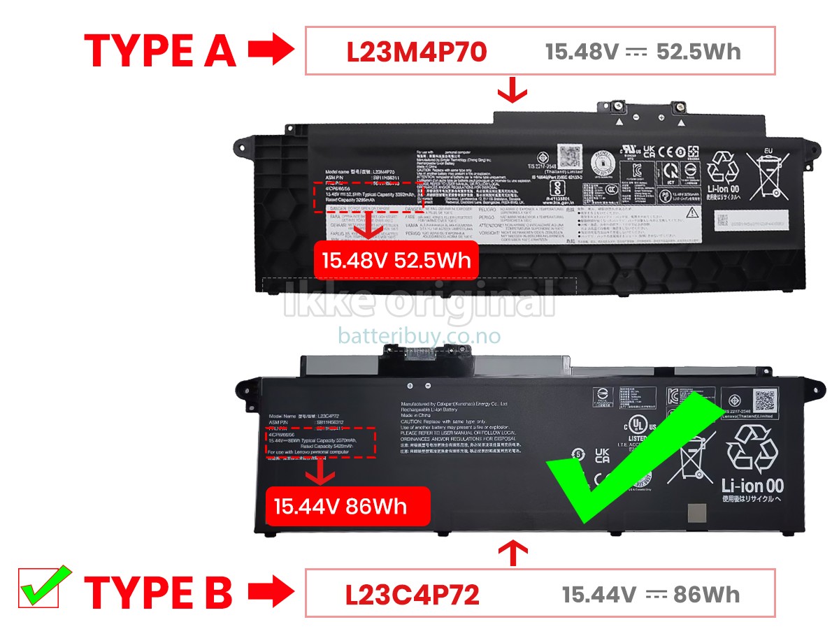 Lenovo ThinkPad T16 GEN 3-21MN005BSC batteri