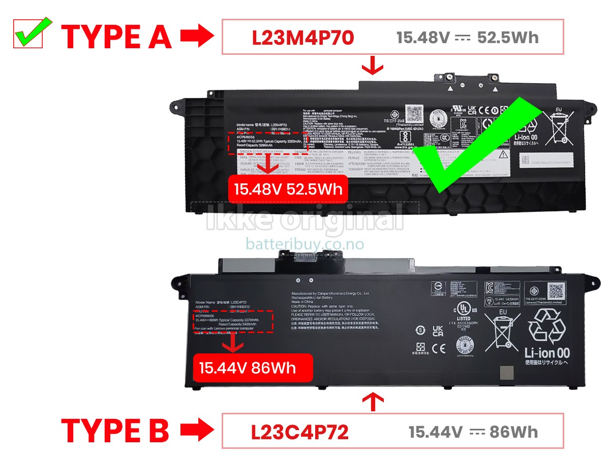 Lenovo ThinkPad T16 GEN 3-21MN005BSC batteri