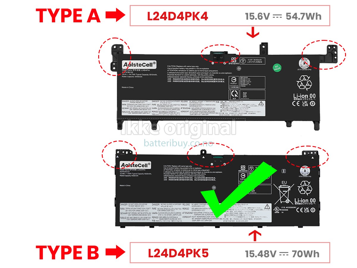 Lenovo IdeaPad SLIM 5 15ARP10-83J3003EMH batteri