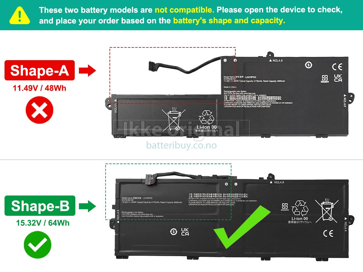 Lenovo ThinkPad E16 GEN 3-22AY002MFE batteri