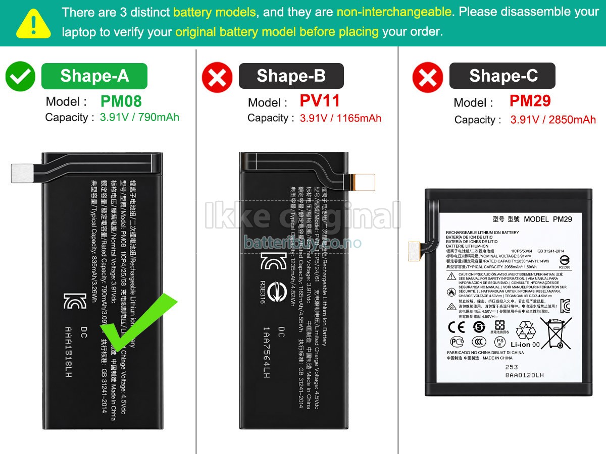 Motorola RAZR 40 ULTRA batteri