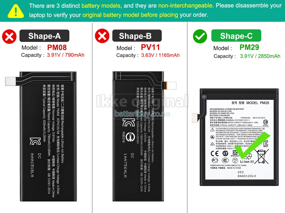 Motorola RAZR 40 ULTRA batteri