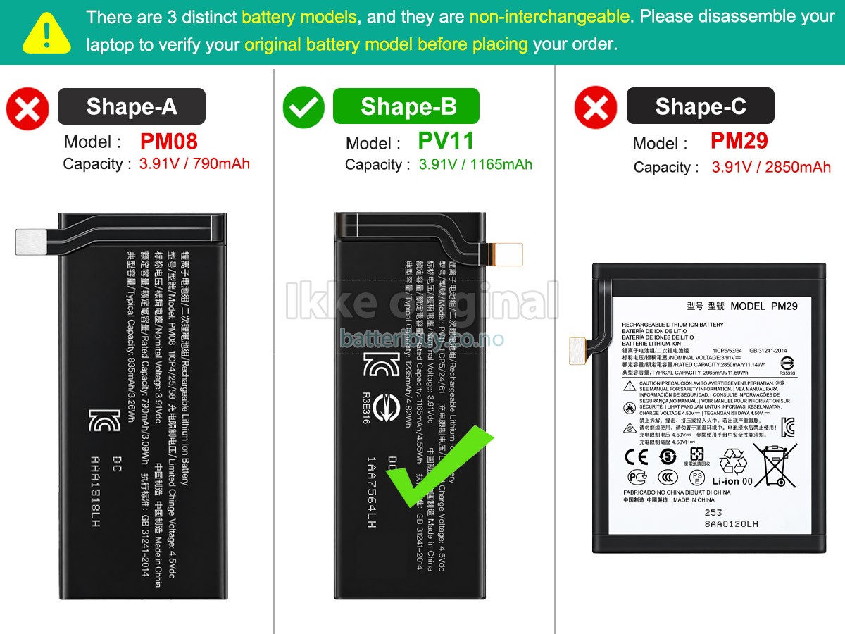 Motorola RAZR 40 ULTRA batteri