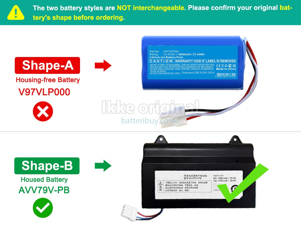 Panasonic MC-RS877 batteri