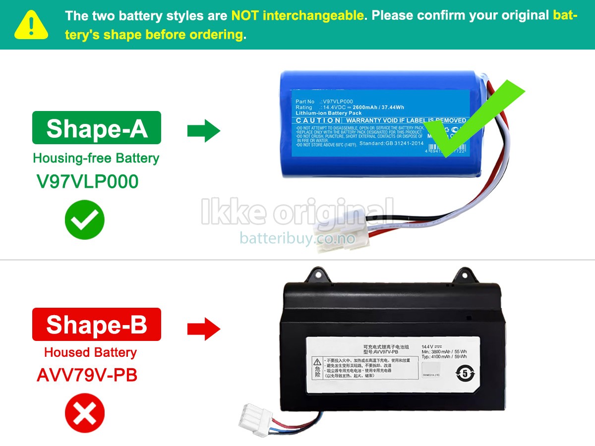 Panasonic MC-RS877 batteri