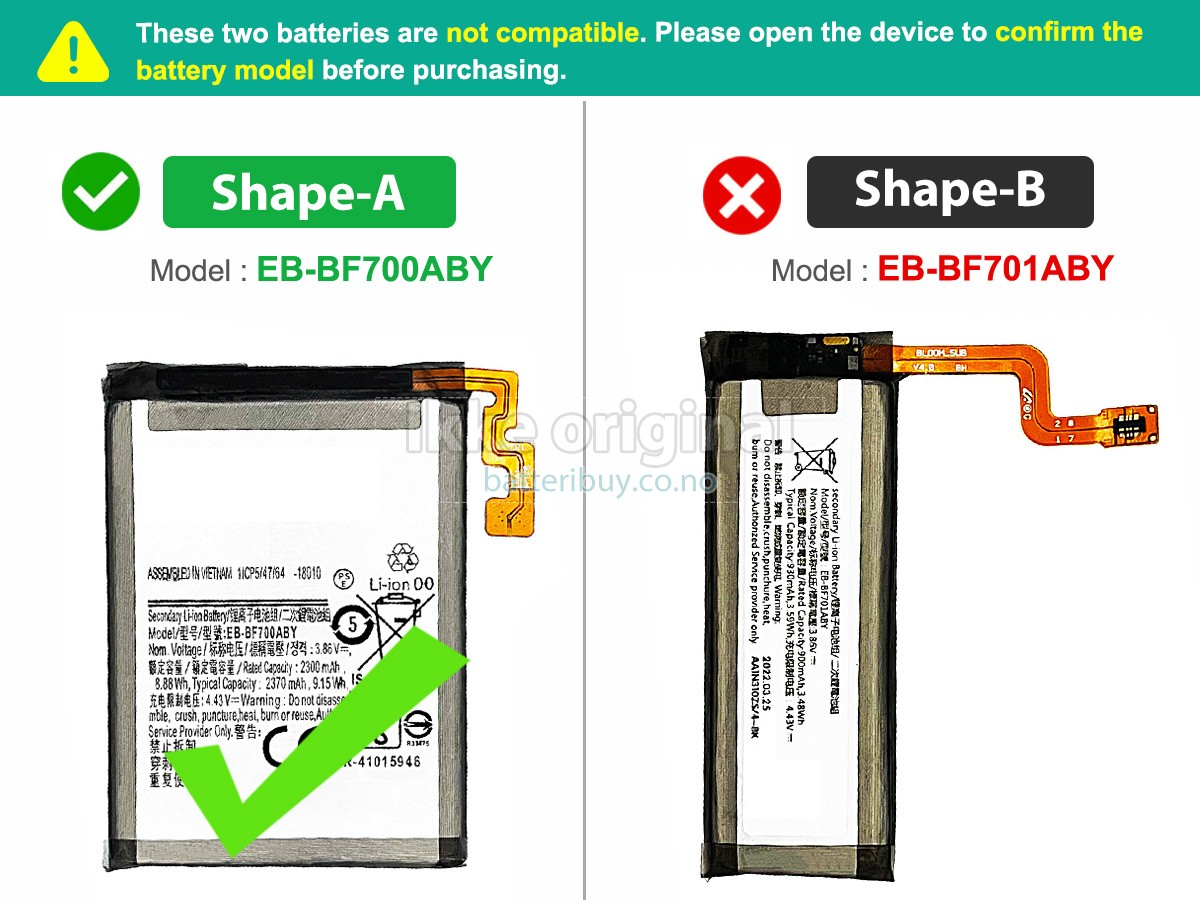 Samsung SM-F707B batteri