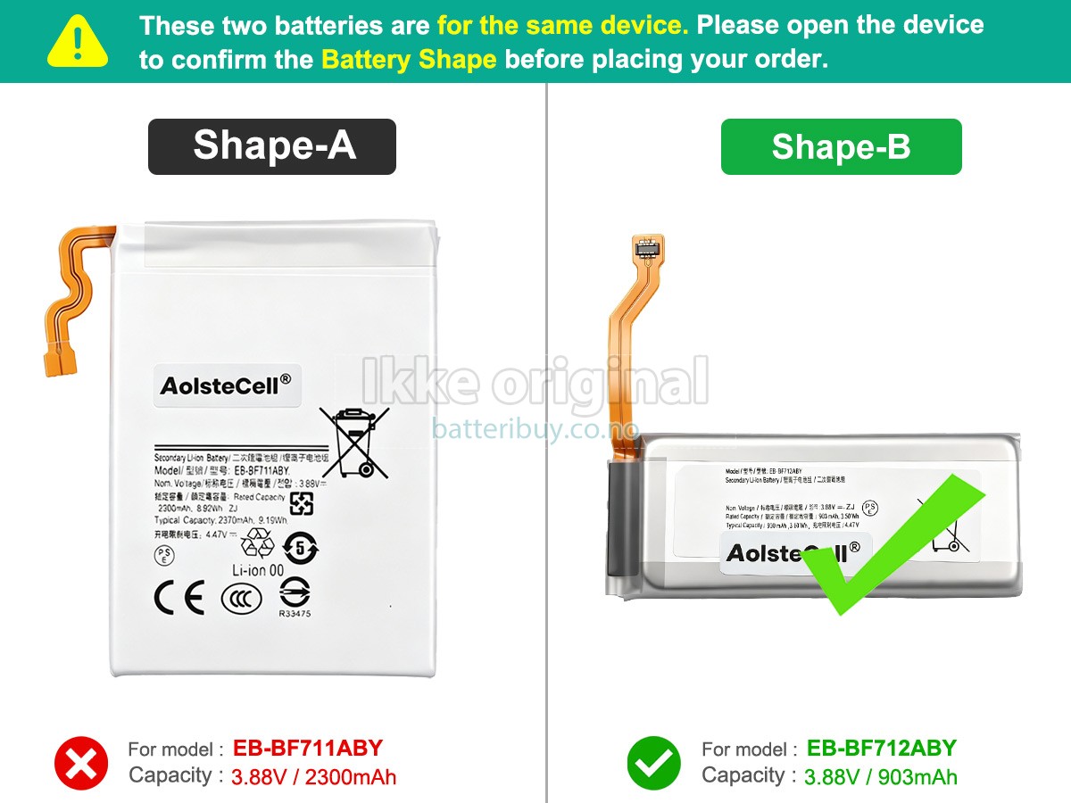 Samsung GALAXY Z FILP 3 batteri